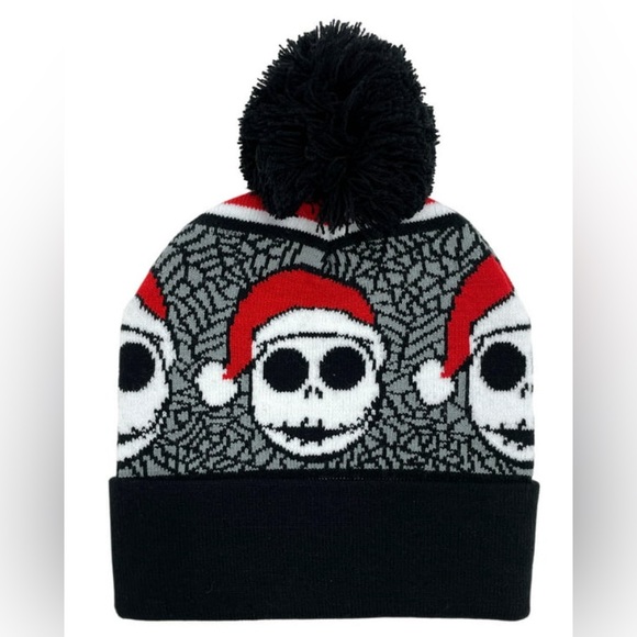 Disney *NWT* Tim Burton's Nightmare Before Christmas Pom Beanie Hat - Picture 3 of 6